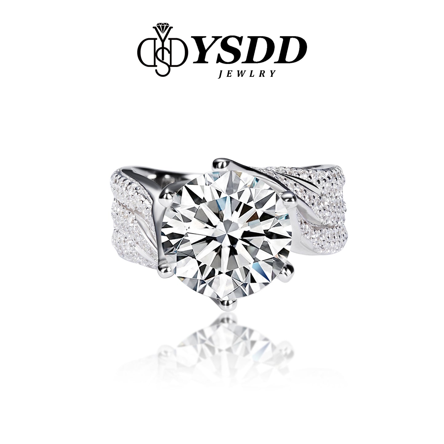 【#5 Best Seller】3-5CT Luxury Engagement Moissanite Ring 925 Sterling Silver